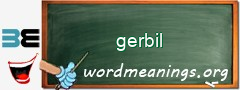 WordMeaning blackboard for gerbil